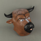 Animal Mask Cosplay Cow Brown Mask Animals Cow Masks Masquerade Halloween Party Funny Dressed Costume Prop