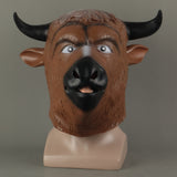 Animal Mask Cosplay Cow Brown Mask Animals Cow Masks Masquerade Halloween Party Funny Dressed Costume Prop