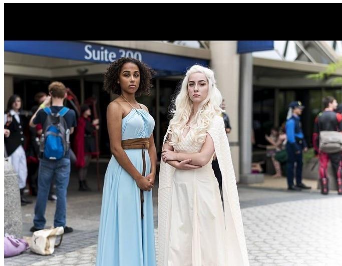 Game of Thrones 5 Costume Cosplay Daenerys Targaryen Qarth Dress Party Halloween Cosplay Costumes - bfjcosplayer