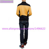 Star Trek Cosplay Costume The Next Generation Yellow Shirt Uniform Tee For Men Coat Halloween Party Prop - bfjcosplayer