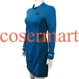 Star Trek Dress Star Trek Beyond Cosplay Costume Star Trek Blue Uniform Adult Women Halloween Cosplay Costume Free Badge - bfjcosplayer