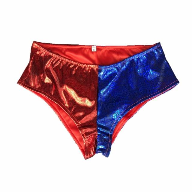 2016 Suicide Squad Cosplay Harley Quinn Shorts Pants Red Blue Cosplay Accessorie - bfjcosplayer