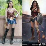 2017 Batman v Superman Dawn of Justice League Wonder Woman Costume Cosplay Woman's Superhero Diana Prince Halloween - bfjcosplayer