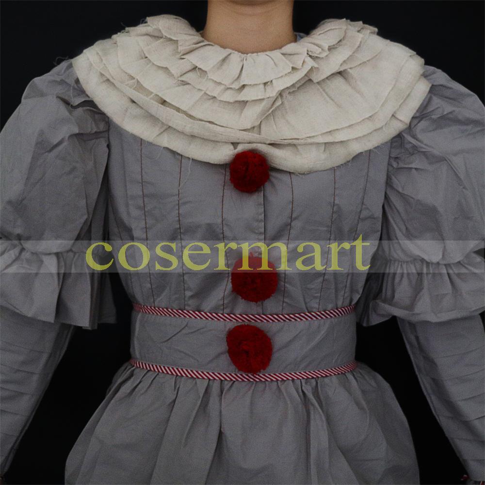 Pennywise Cosplay Costume Stephen King's Mask Men Costume Pennywise Mask Clown Costume Halloween Terror Costume Masquerade - bfjcosplayer