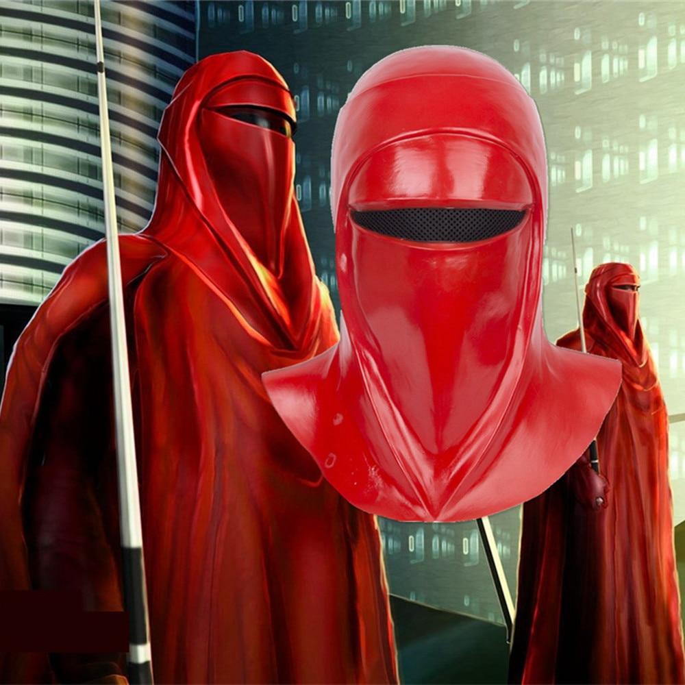 Star Wars Emperor's Royal Guard Soldiers Cosplay Mask Latex Full Head Red Helmet - bfjcosplayer