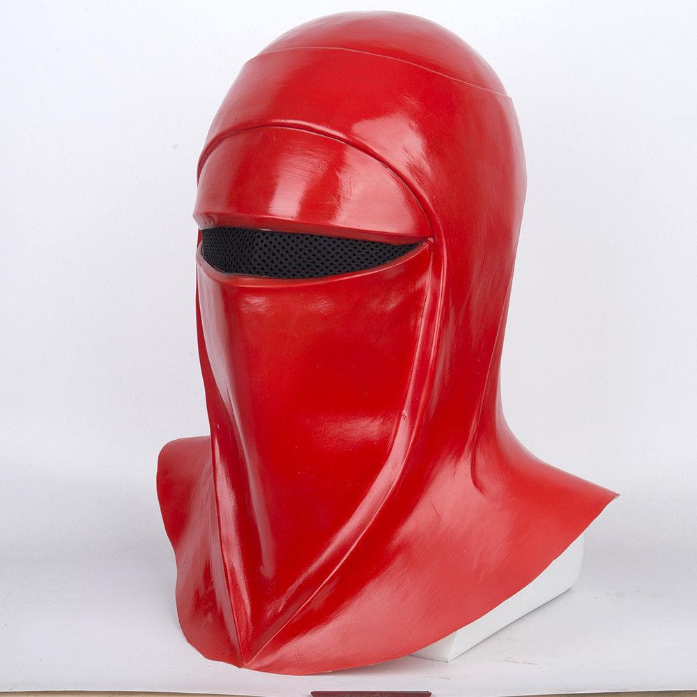 Star Wars Emperor's Royal Guard Soldiers Cosplay Mask Latex Full Head Red Helmet - bfjcosplayer