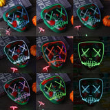 Halloween Mask Cold Light Fluorescent LED Masks Festival Glowing Luminous Party Masks Masquerade Cosplay Halloween Decoration - bfjcosplayer