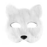 Fancy Dress Fox Mask Half Face Animal Mask Cosplay Costume Accessory for Halloween Carnival Masquerade - bfjcosplayer