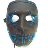 Halloween Led Luminous Mask Horror Grimace Bloody EL wire Halloween Carnaval Party Club Bar DJ Glowing Full Face Masks - bfjcosplayer