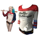 Batman Arkham Asylum City 2016 Suicide Squad Harley Quinn Costume T Shirt Daddy's Lil Monster T-Shirt Joker Cosplay Costumes