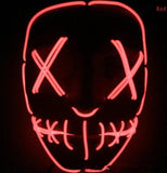 Halloween Led Luminous Mask Horror Grimace Bloody EL wire Halloween Carnaval Party Club Bar DJ Glowing Full Face Masks - bfjcosplayer