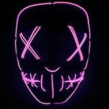 Halloween Led Luminous Mask Horror Grimace Bloody EL wire Halloween Carnaval Party Club Bar DJ Glowing Full Face Masks - bfjcosplayer