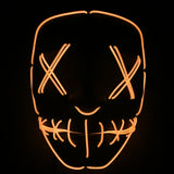 Halloween Led Luminous Mask Horror Grimace Bloody EL wire Halloween Carnaval Party Club Bar DJ Glowing Full Face Masks - bfjcosplayer