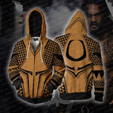 Marvel Movie Aquaman Hoodie Sweater Jacket Cosplay Costume for Man Adult Superhero Dressed Halloween Party Prop - bfjcosplayer