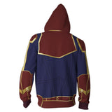 Captain Marvel Cosplay Costume Carol Danvers 2019 Superhero Hoodie Halloween Costumes Ms. Marvel Jacket Cosplay - bfjcosplayer