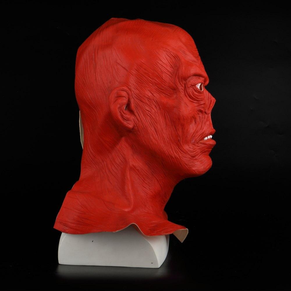 Star Wars Horror Full Head Masquerade Red Skull Hood Latex Mask Halloween Cosplay Zombie Mask New - bfjcosplayer