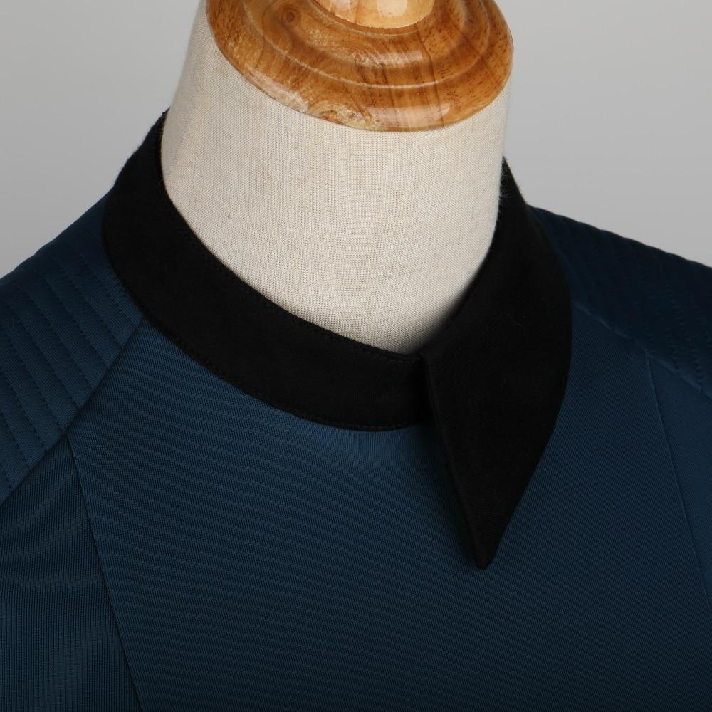 New Star Trek Discovery Season 2 Starfleet Commander Female Blue Uniform Dress Badge Costumes Woman Adult Cosplay Costume - bfjcosplayer
