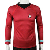 Star Trek in The Dark Captain Kirk Shirt Shape Cosplay Costume Red Version Size  For Men - bfjcosplayer