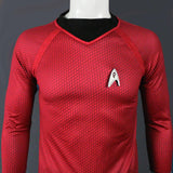 Star Trek in The Dark Captain Kirk Shirt Shape Cosplay Costume Red Version Size  For Men - bfjcosplayer