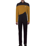 Star Trek Yellow Jumpsuit Unisex Adult Cosplay Costume Halloween Uniform - bfjcosplayer