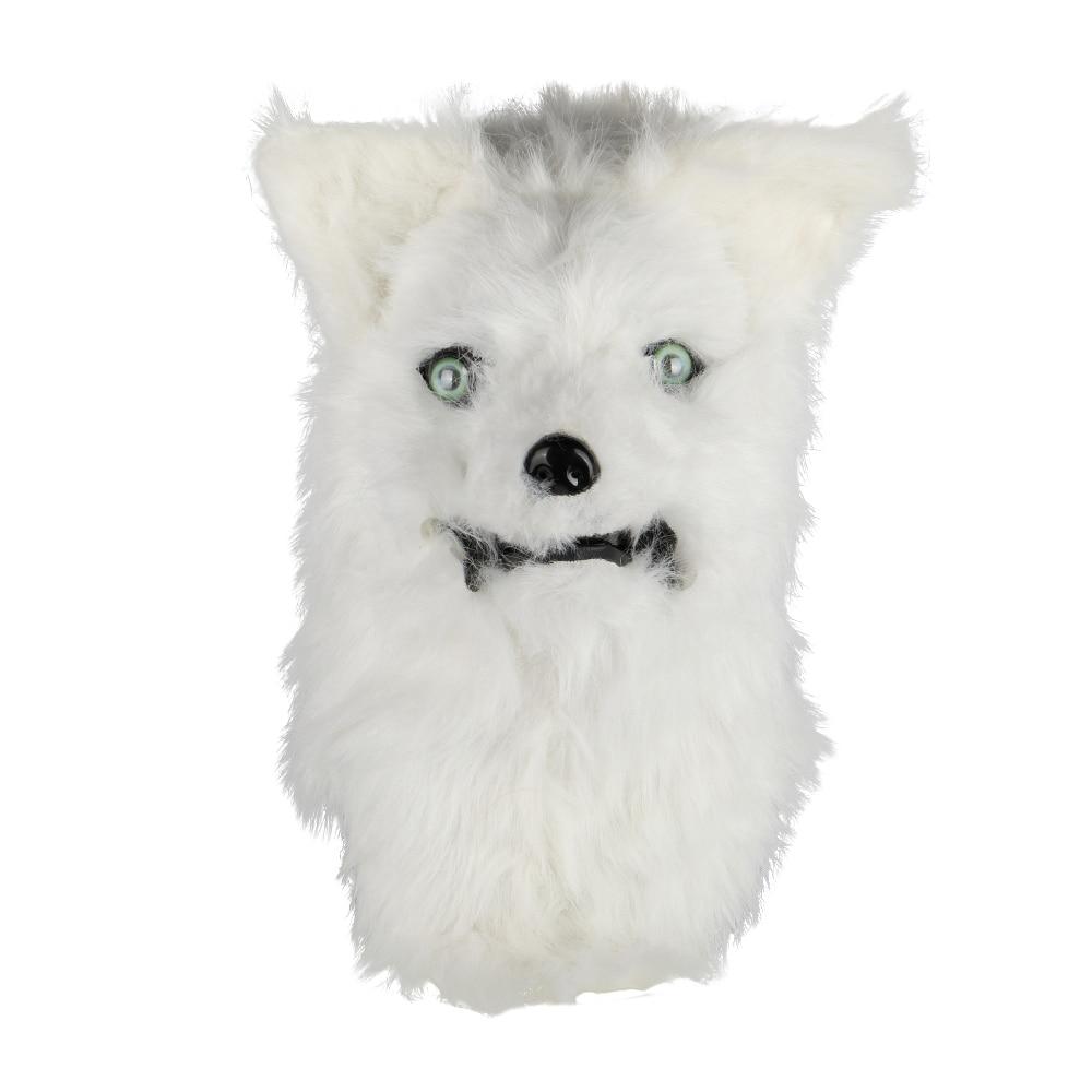 Cosplay Latex Mask Carnival Prop Costume Masks Adult Animal White Dog Mask Can Open Mouth Cosplay Halloween Party - bfjcosplayer