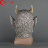 Cosermart Scary Demon Devil Horror Halloween Latex Mask With Horn Cosplay Prop Masquerade Mask Adult - bfjcosplayer