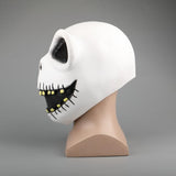 Movie The Nightmare Before Christmas Jack Skellington Cosplay Face Masks Pumpkin King Full Head White Latex Props Halloween Gift - bfjcosplayer