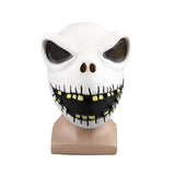 Movie The Nightmare Before Christmas Jack Skellington Cosplay Face Masks Pumpkin King Full Head White Latex Props Halloween Gift - bfjcosplayer