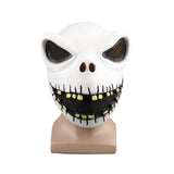 Movie The Nightmare Before Christmas Jack Skellington Cosplay Face Masks Pumpkin King Full Head White Latex Props Halloween Gift - bfjcosplayer