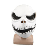 Movie The Nightmare Before Christmas Jack Skellington Cosplay Face Masks Pumpkin King Full Head White Latex Props Halloween Gift - bfjcosplayer