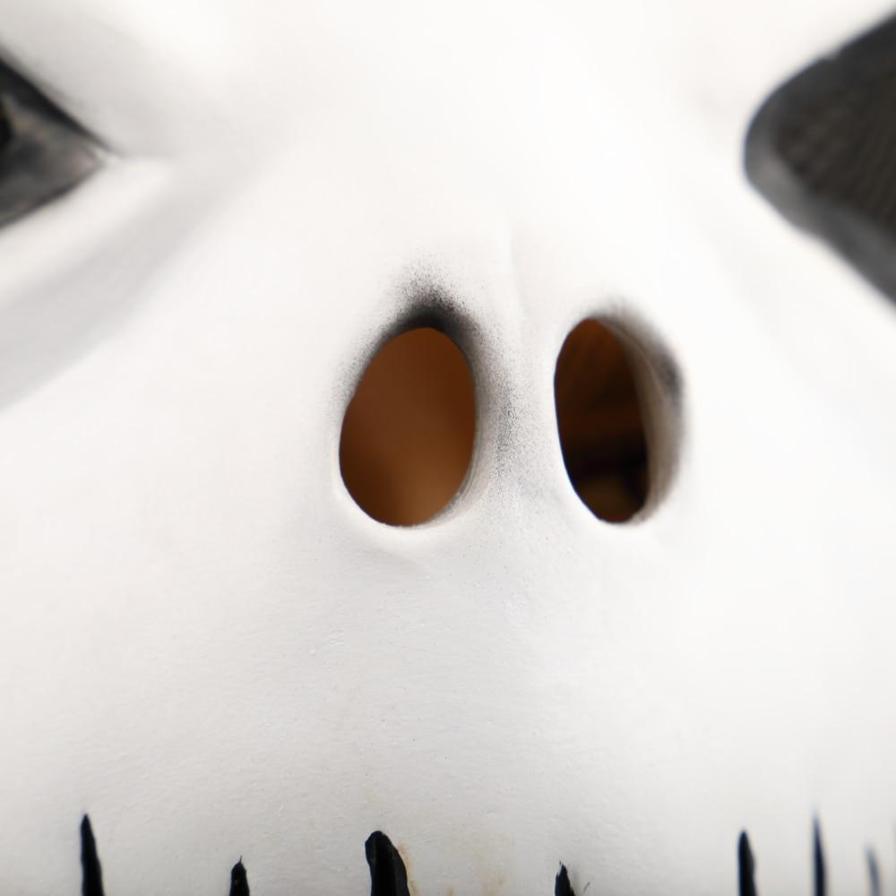 Movie The Nightmare Before Christmas Jack Skellington Cosplay Face Masks Pumpkin King Full Head White Latex Props Halloween Gift - bfjcosplayer