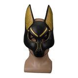 Egyptian Anubis Cosplay Face Mask Latex Foam Canis spp Wolf Head Animal Masquerade Props Party Halloween Fancy Dress Ball