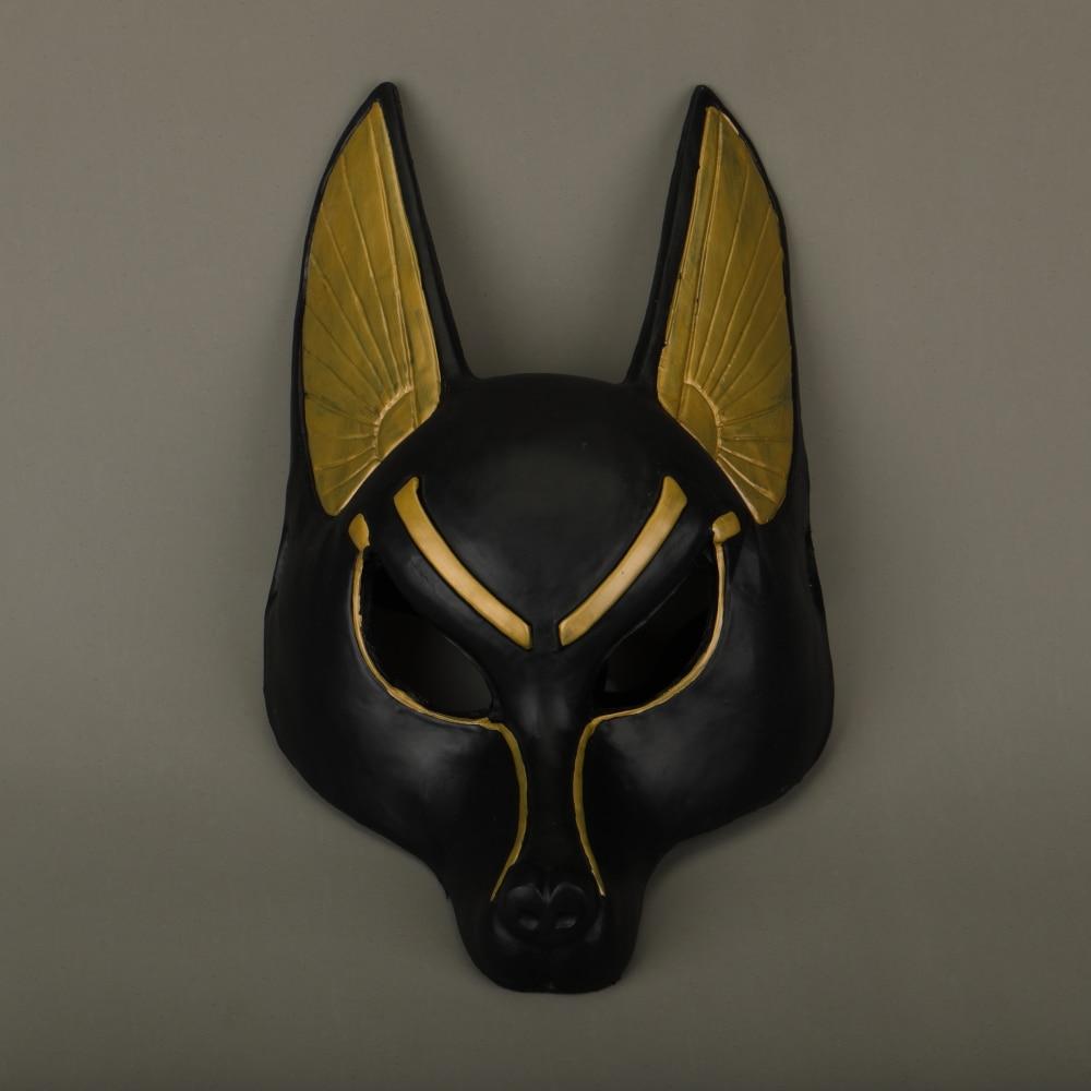 Egyptian Anubis Cosplay Face Mask Latex foam Canis spp Wolf Head Animal Masquerade Props Party Halloween Fancy Dress Ball - bfjcosplayer