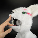 Animal Masks Animal Themed Costumes Horrible Rabbit Mask Felt Plastic Cosplay Prop Halloween Accessories Men Women Face Mask - bfjcosplayer