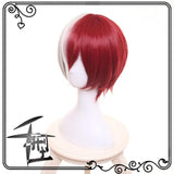 My Hero Academia Boku No Hiro Akademia Shoto Todoroki Shouto White And Red Cosplay Wig+Wig Cap - bfjcosplayer