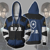 Cosplay Costume Residents RE Evils 2 Hoodies Halloween Cosplay Leon Scott Kennedy Jacket Sweater Zipper Clothing - bfjcosplayer