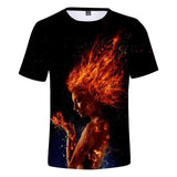 2019 Cosplay Costume X-Men: Dark Phoenix T-shirt Tops Men's Women's Jean Grey Shirts Tee for Adults Women Men Halloween Party - bfjcosplayer