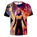 2019 Cosplay Costume X-Men: Dark Phoenix T-shirt Tops Men's Women's Jean Grey Shirts Tee for Adults Women Men Halloween Party - bfjcosplayer