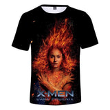 2019 Cosplay Costume X-Men: Dark Phoenix T-shirt Tops Men's Women's Jean Grey Shirts Tee for Adults Women Men Halloween Party - bfjcosplayer