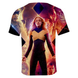2019 Cosplay Costume X-Men: Dark Phoenix T-shirt Tops Men's Women's Jean Grey Shirts Tee for Adults Women Men Halloween Party - bfjcosplayer