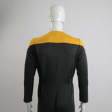 star trek Deep Space Nine Trek Commander Sisko Duty Uniform Jumpsuit Yellow Cosplay Costumes Halloween Party Prop - bfjcosplayer