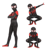 SpiderMan Miles Morales Adult Kids Cosplay Jumpsuits Halloween Costume