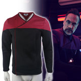 Star Trek Picard 3 Command Red Uniform Male Cosplay Starfleet Gold Blue Top Shirts Costumes